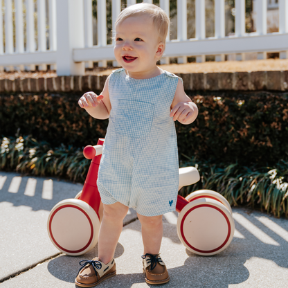 Baby Boys Noah Jumper - Light Blue Gingham