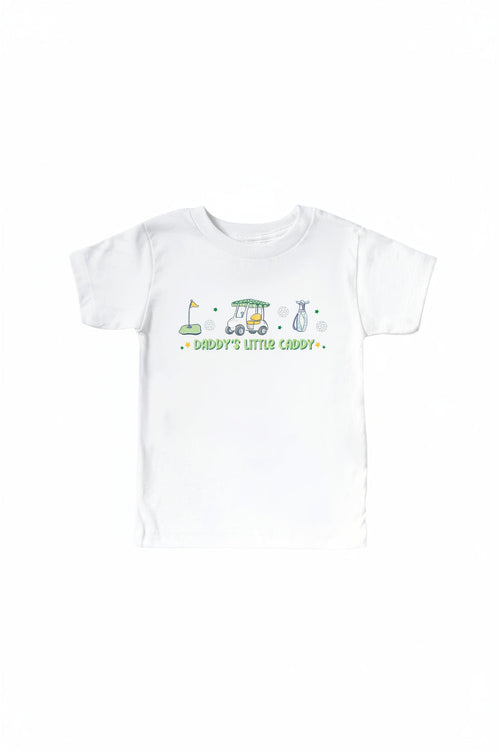 Daddy's Little Caddy Kids Graphic Tee | White