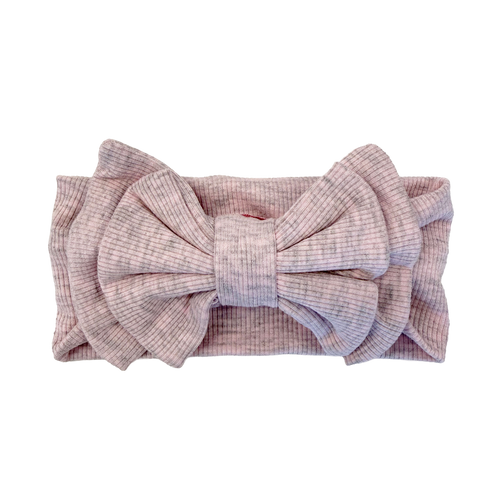 Cotton Jersey Rib Bow Band: Heather