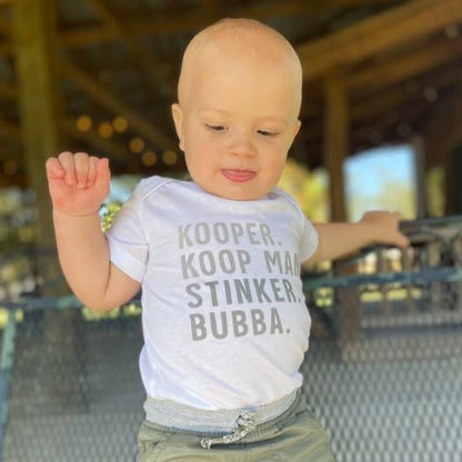 Personalized Green Nickname Graphic Bodysuit | White