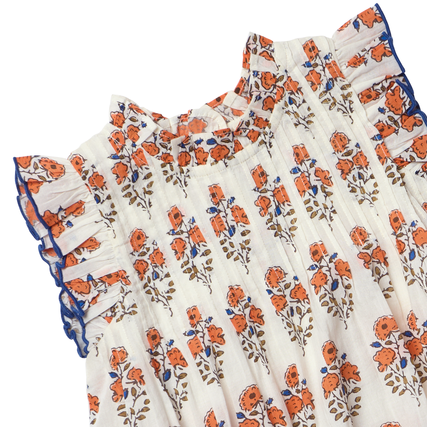 Girls Jaipur Dress - Orange Strawflower