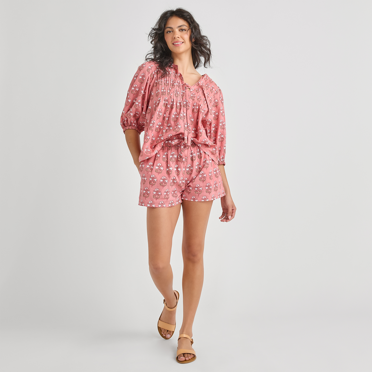 Womens Theodore Short - Pink Strawflower