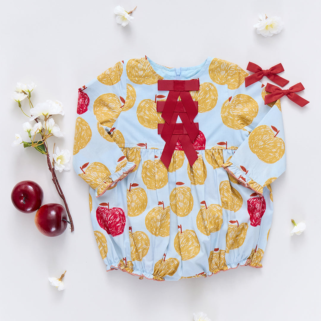 Baby Girls Hermione Bubble - Gold Apples