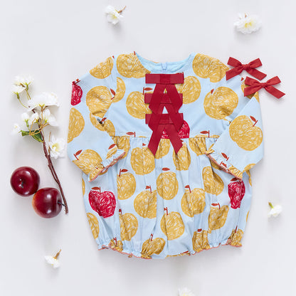 Baby Girls Hermione Bubble - Gold Apples