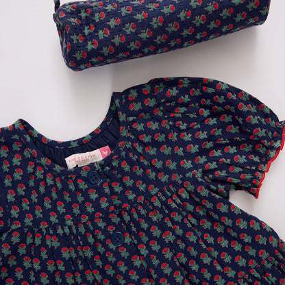 Pencil Case - Navy Carnation