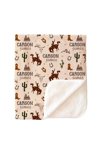 Giddy Up Personalized Kids Blanket