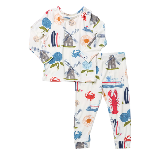 Kids Bamboo PJ Set - Hamptons