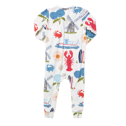Baby Bamboo Romper - Hamptons
