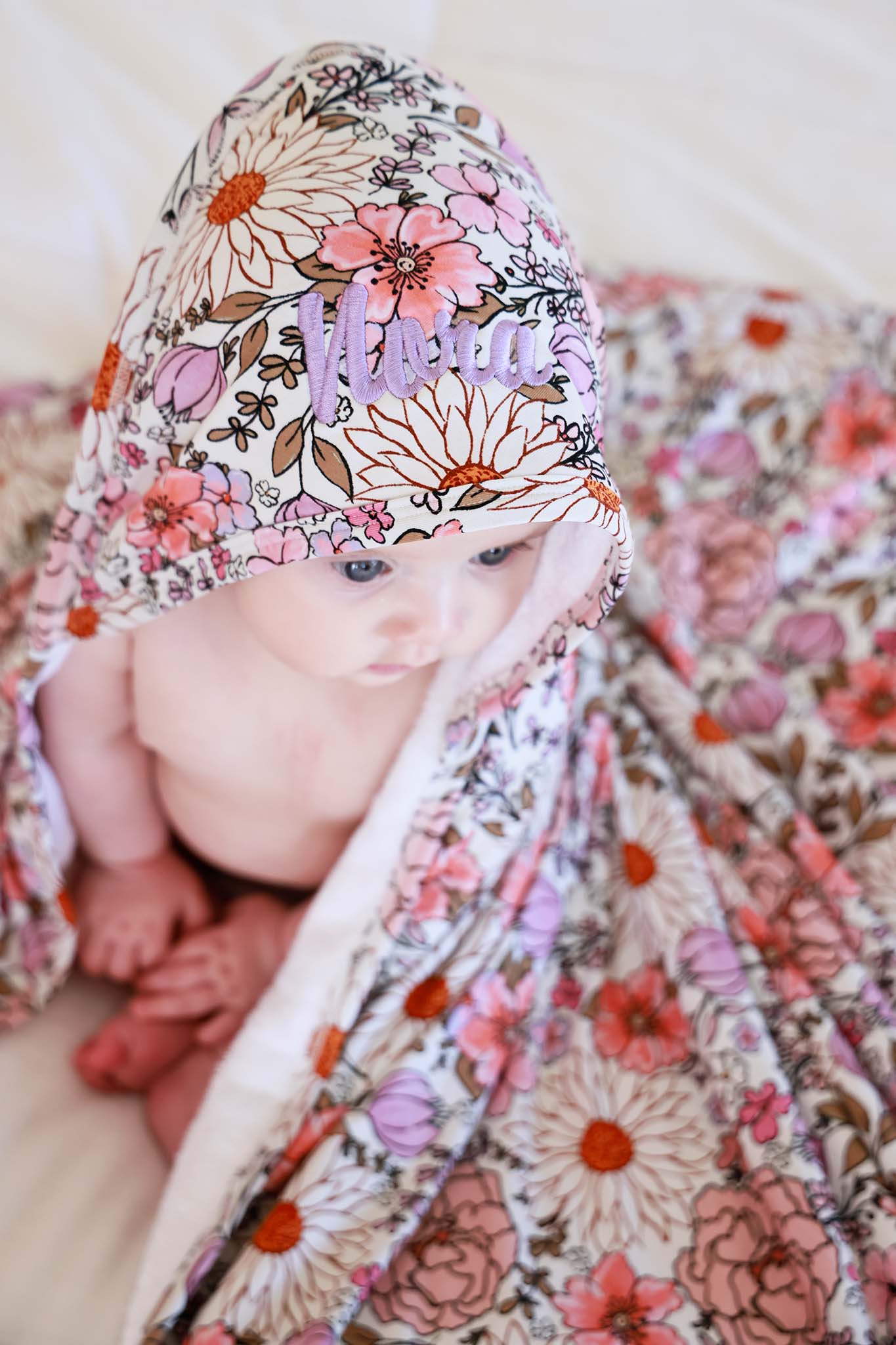 Baby Embroidered Bamboo Hooded Towels