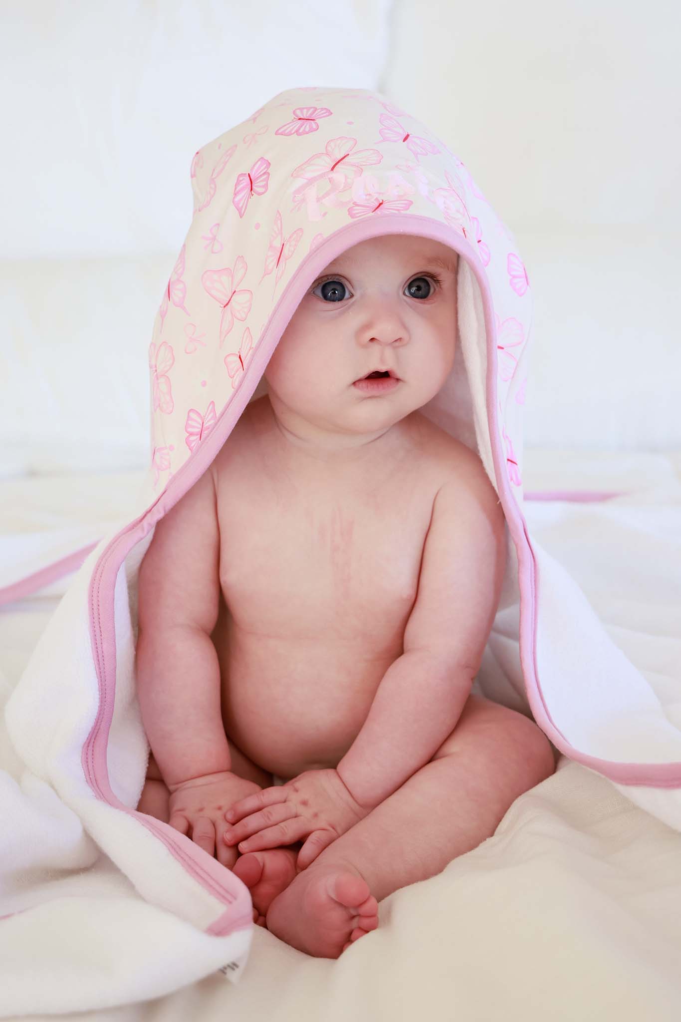 Kids Embroidered Bamboo Hooded Towels