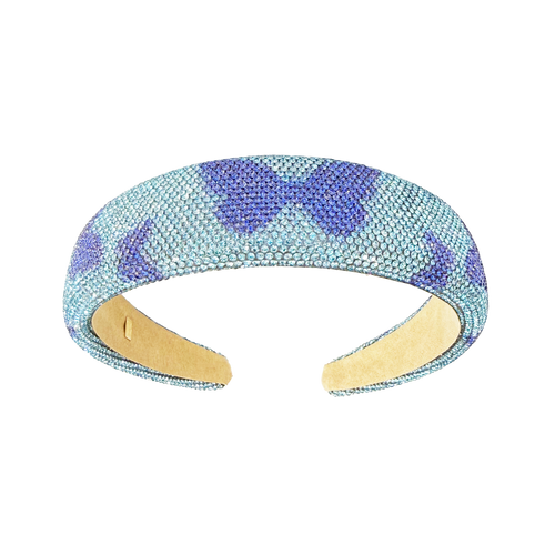 Crystalized Butterfly Headband - Blue