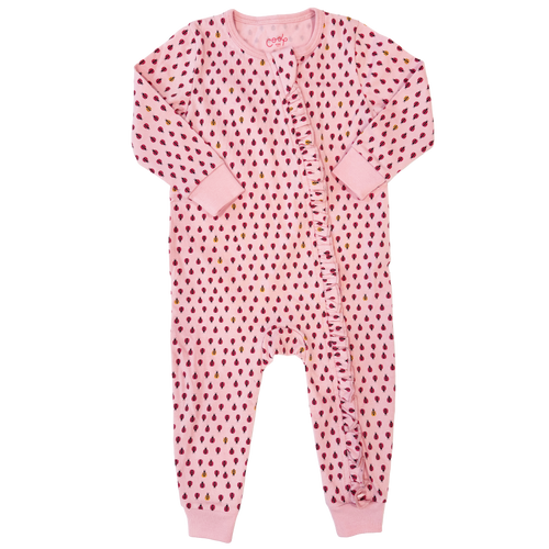 Baby Zip Romper - Mini Ladybugs