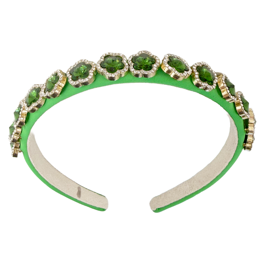 Thin Jewel Headband - Green