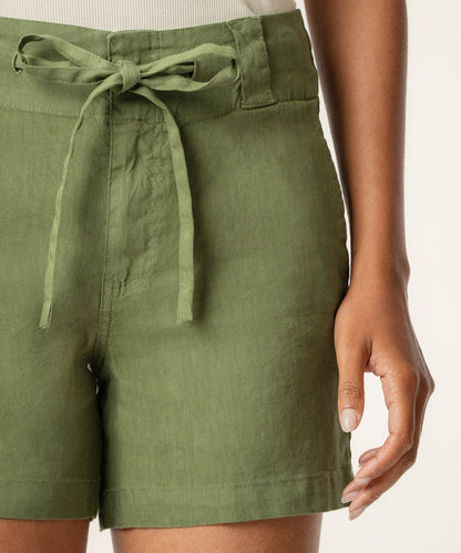 Katie Linen High Rise Short in Dill