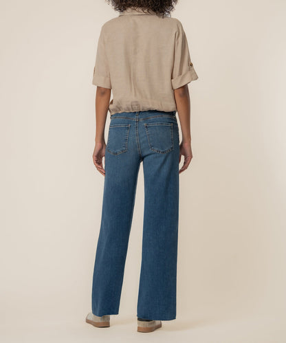 Rebel Linen Knot Front Shirt in Stone