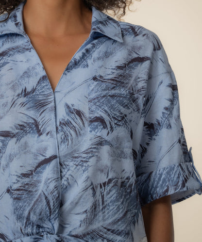 Rebel Linen Shirt in Carlisle Navy