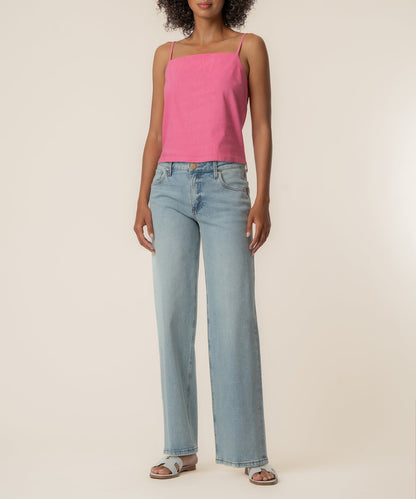 Kerri Spaghetti Strap Top in Lipstick