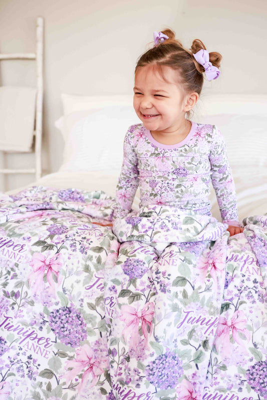 Personalized Kids Blanket | Lavender Lullaby