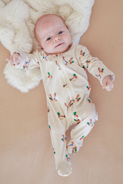 Bamboo Zipper Footie | Little Mallard