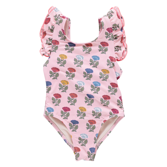 Girls Liv Suit - Multi Flower Drop