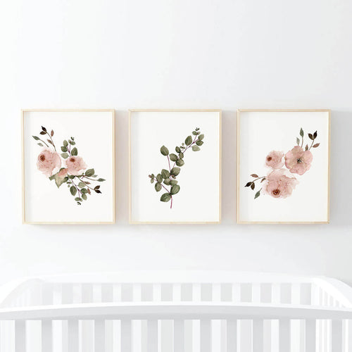 Millie's Dusty Rose Garden Bundled Digital Nursery Wall Art