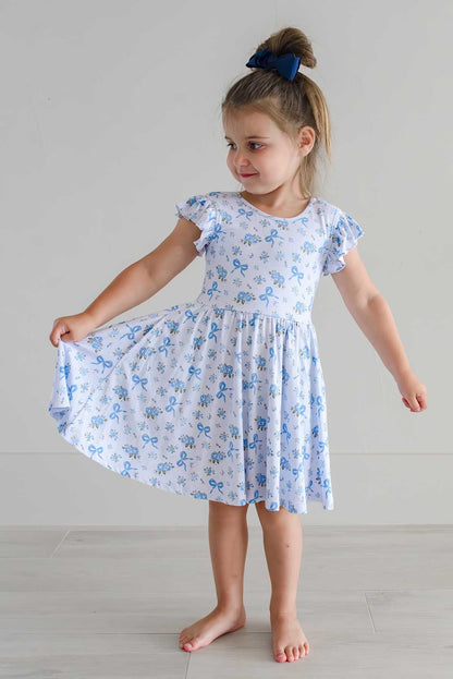 Girls' Ruffle Twirl Dress | Tied In Blooms