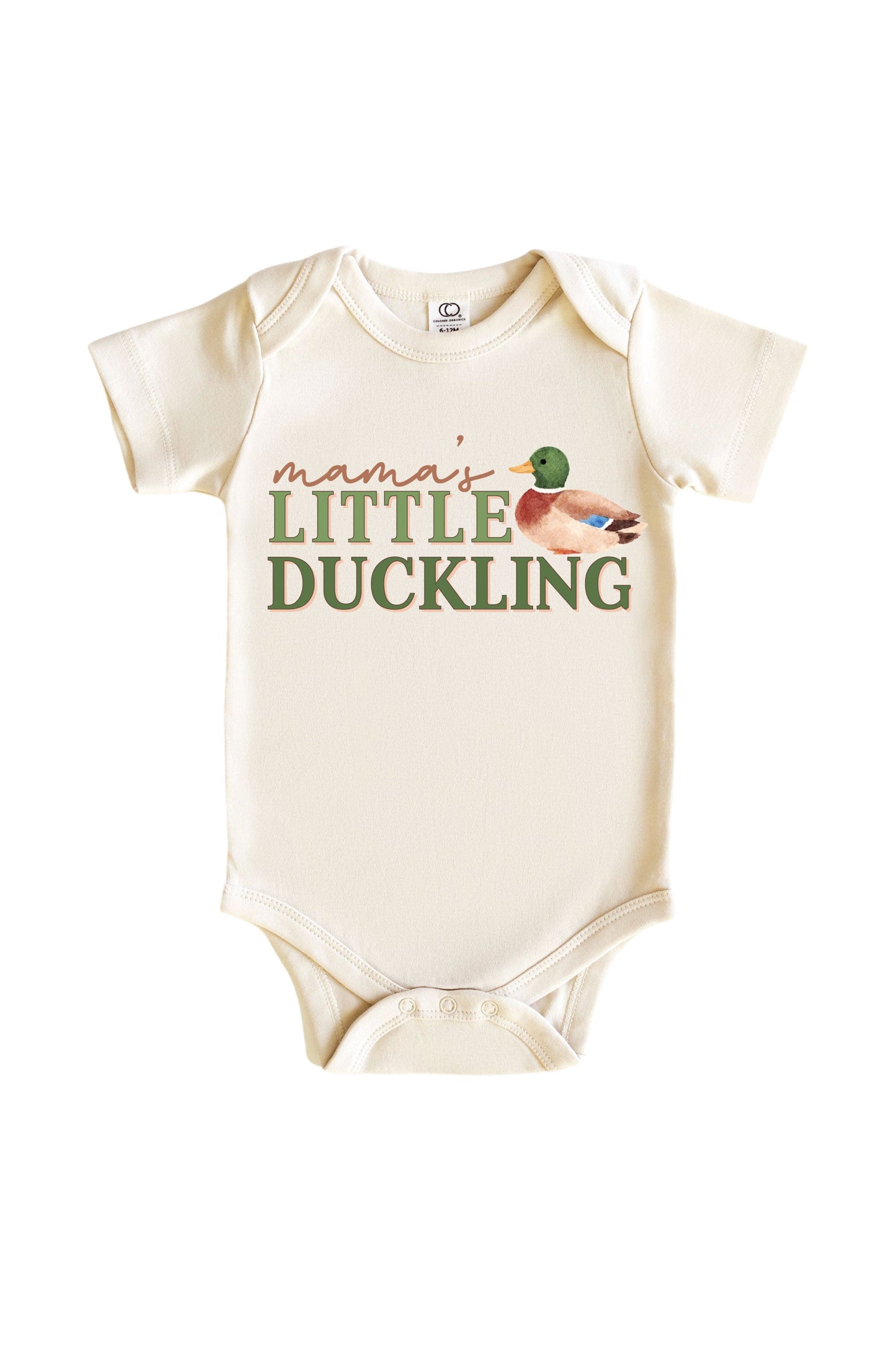 Mama's Little Duckling Graphic Bodysuit & Kids Tee | Natural