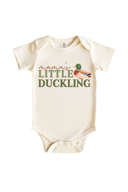 Mama's Little Duckling Graphic Bodysuit & Kids Tee | Natural