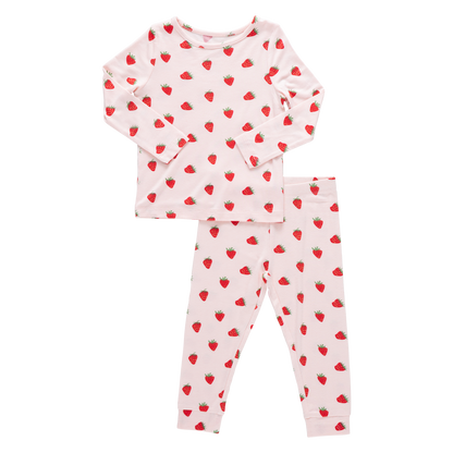 Kids Bamboo PJ Set - Strawberries