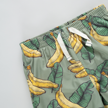 Baby Boys Swim Trunk - Green Banana Leaves