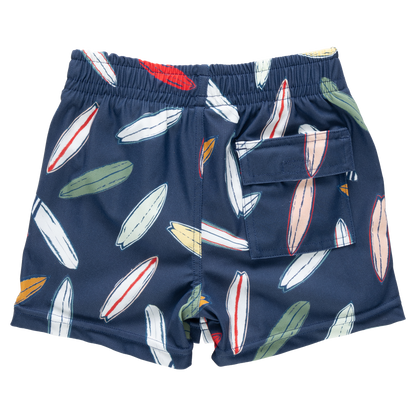 Baby Boys Swim Trunk - Navy Surfboard