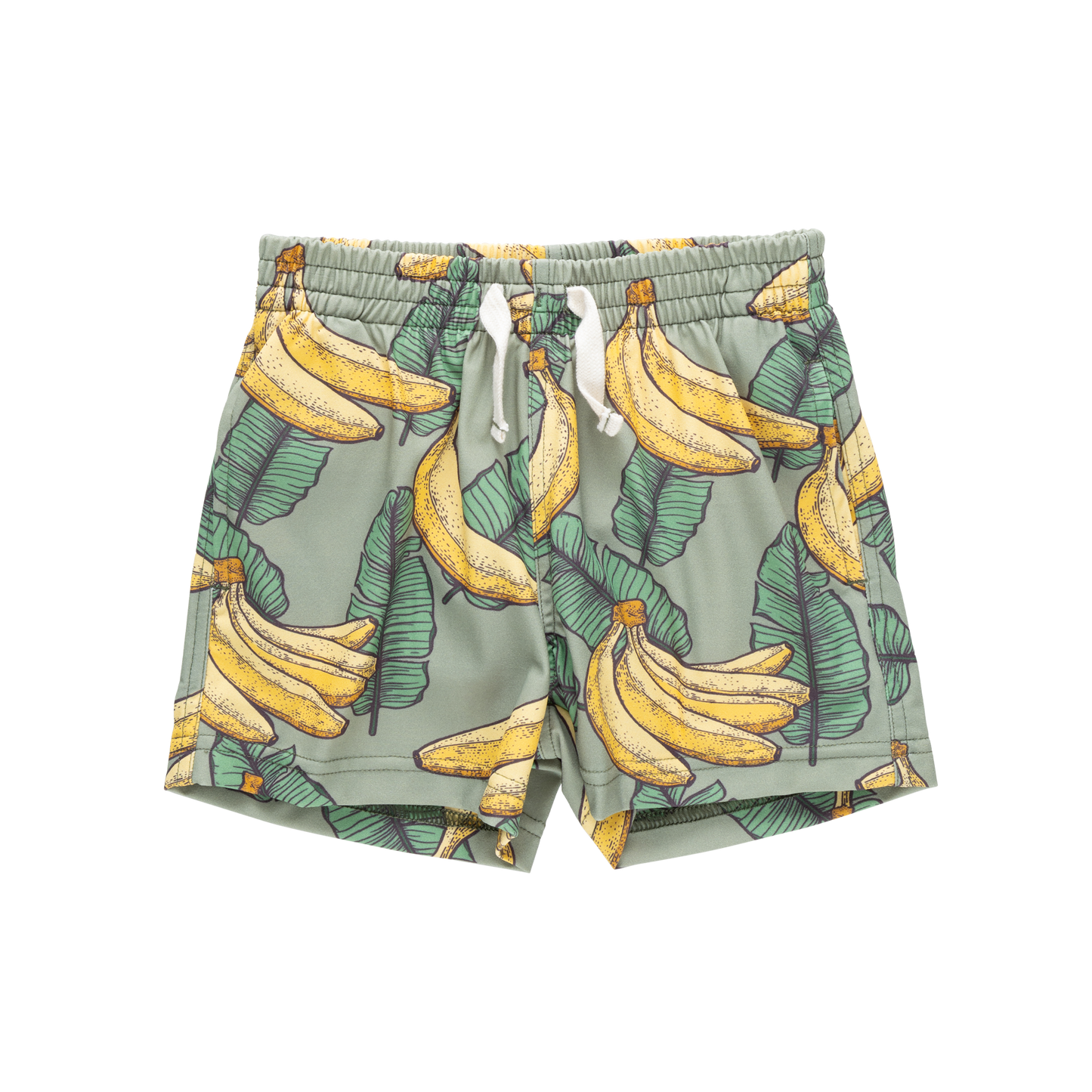 Baby Boys Swim Trunk - Green Banana Leaves