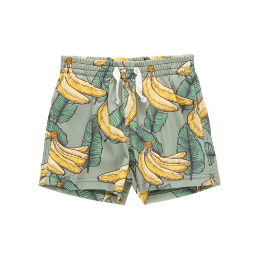 Baby Boys Swim Trunk - Green Banana Leaves