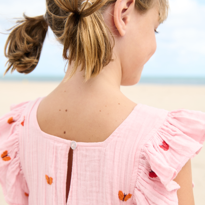 Girls Elsie Dress - Butterfly Embroidery