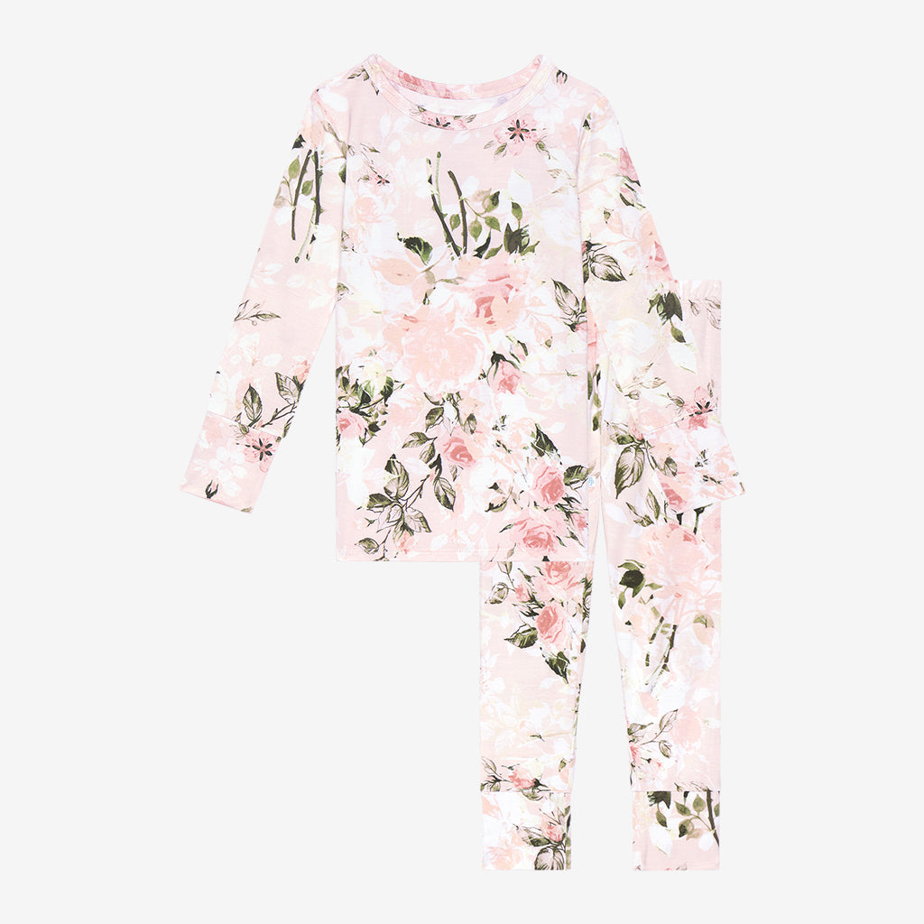 Vintage Pink Rose Classic Pajama Set