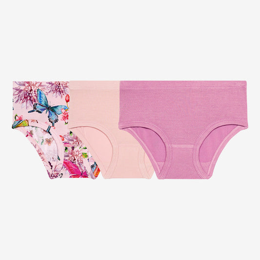 Watercolor Butterfly Girls' Brief Set