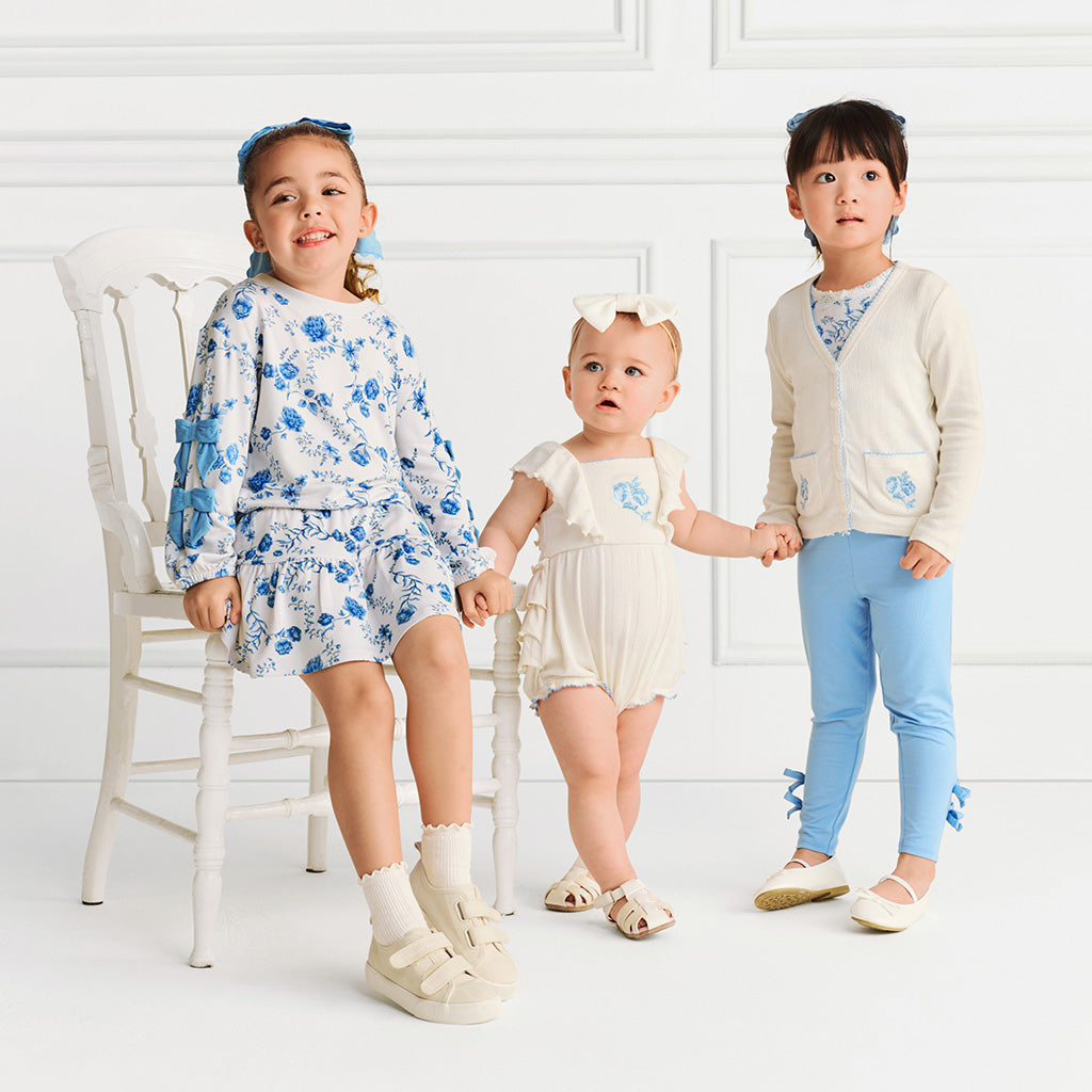 Hattie Blue Bow Leggings