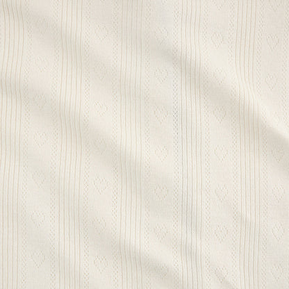 Hazel Embroidery Pointelle Footie Ruffled Collar One Piece