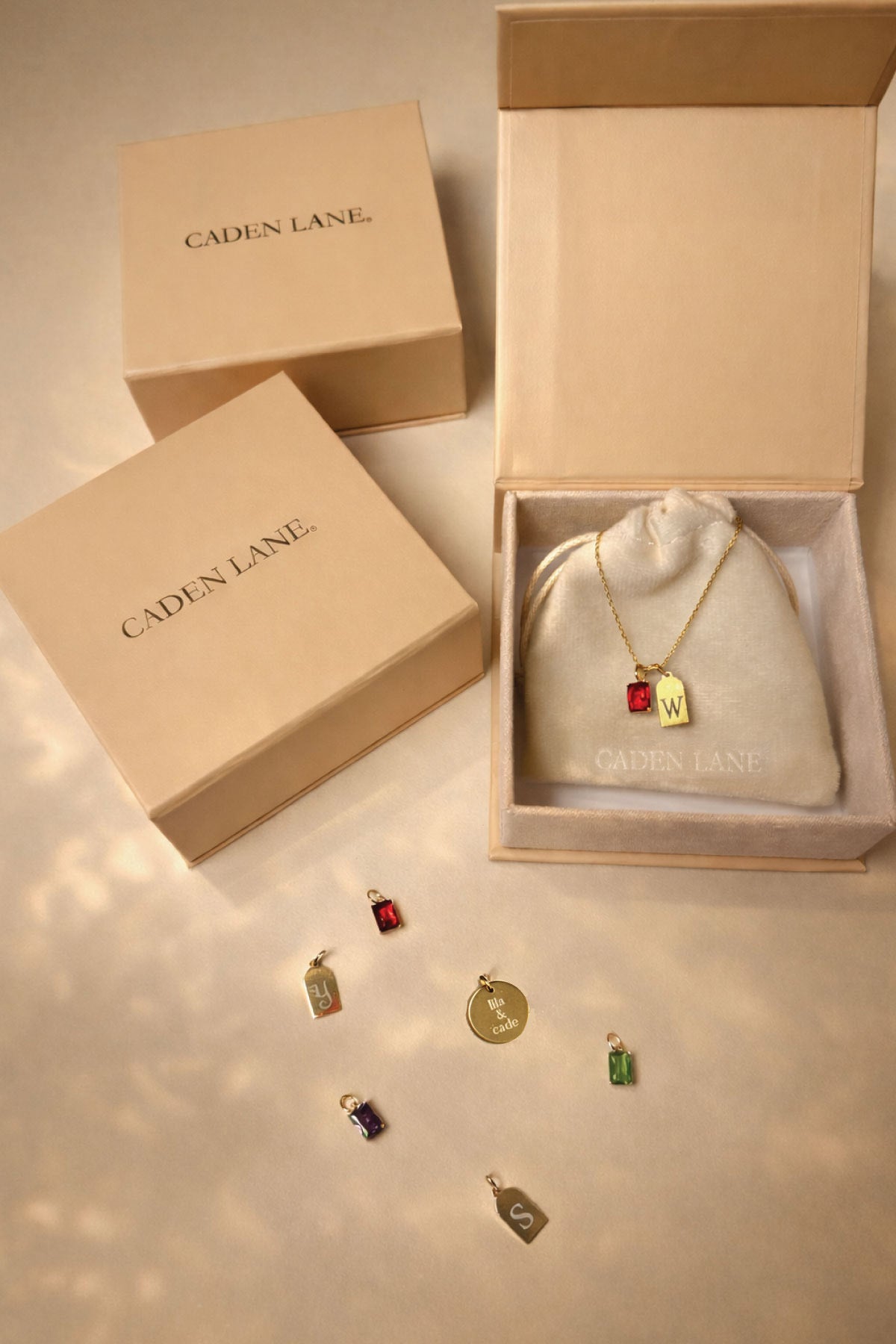 Engraved Tag Charm Necklace