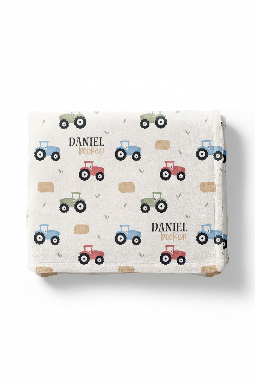 Little Farmer Personalized Kids Blanket