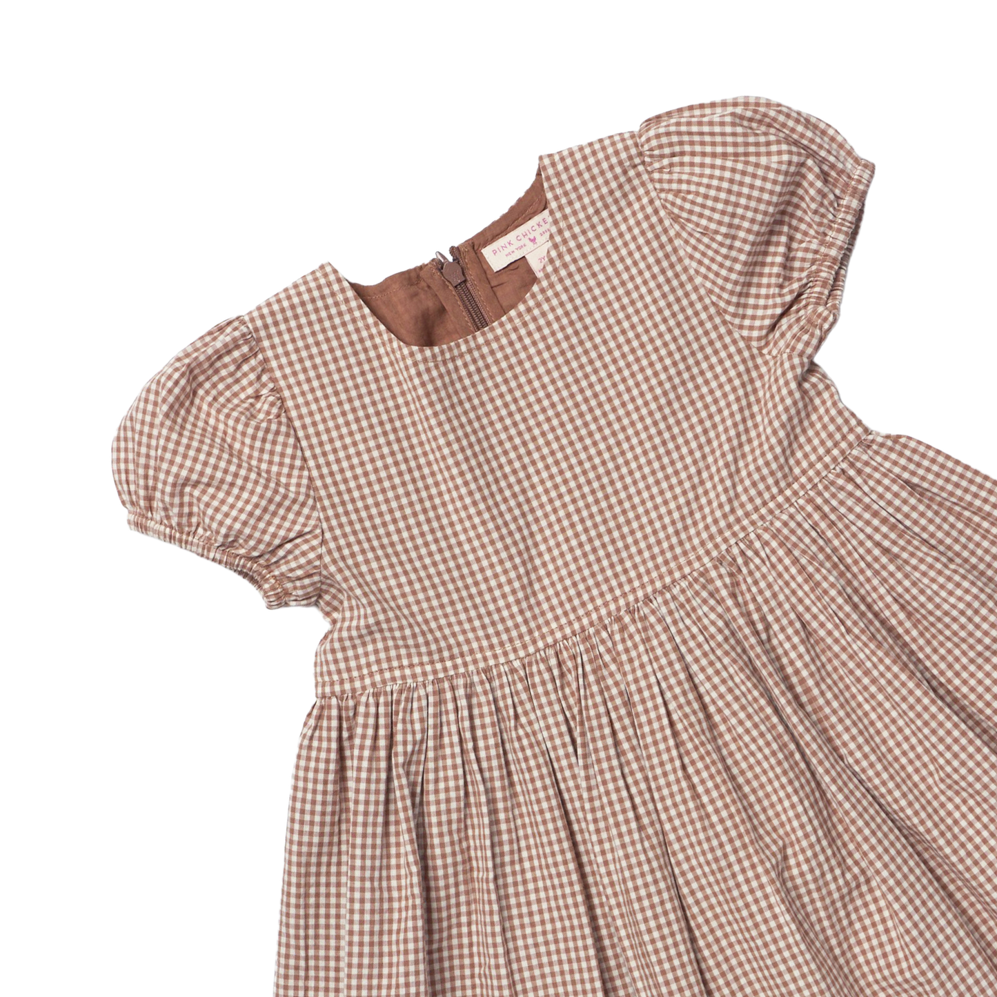 Girls Breyton Dress - Cocoa Gingham