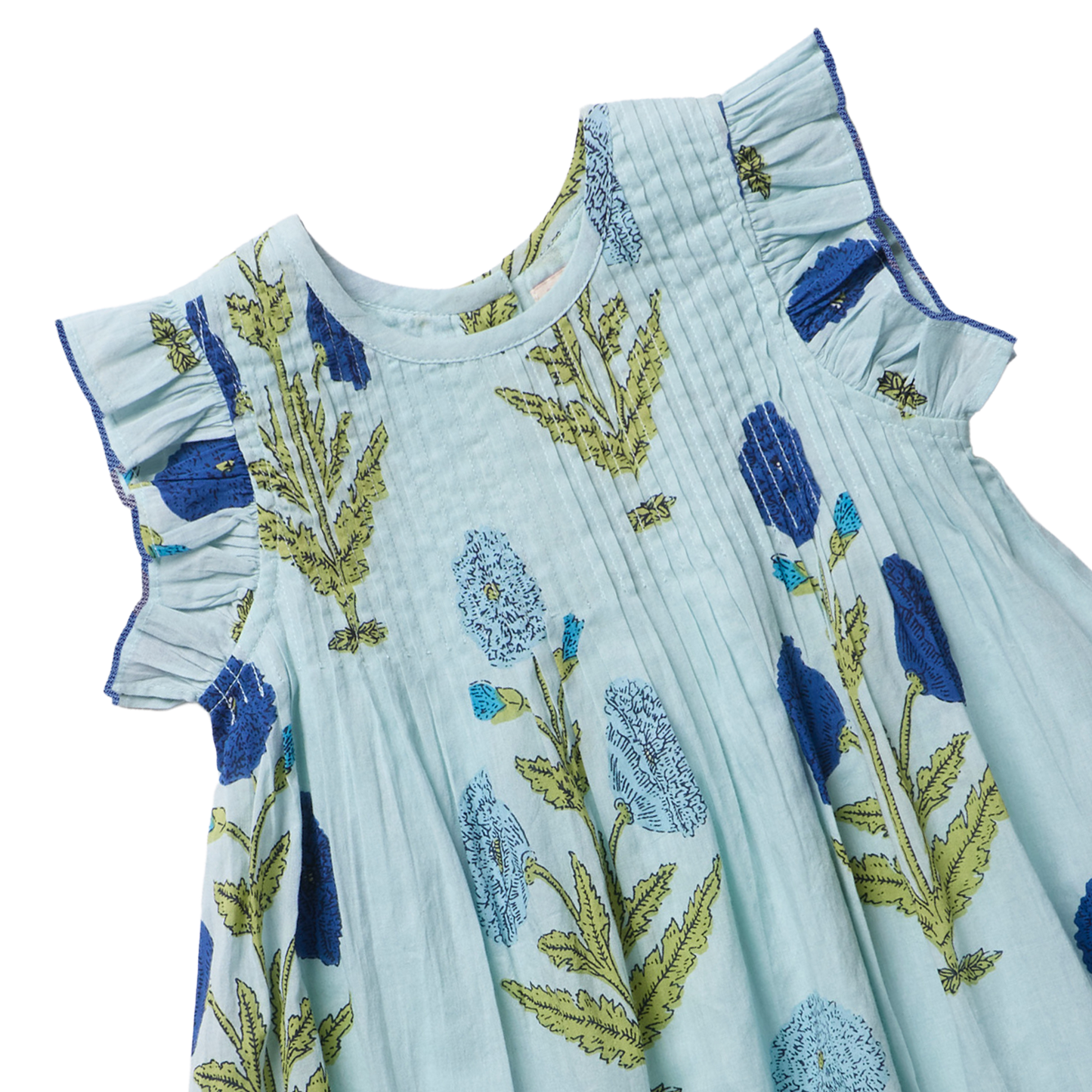 Girls Jaipur Dress - Light Blue Dandelion