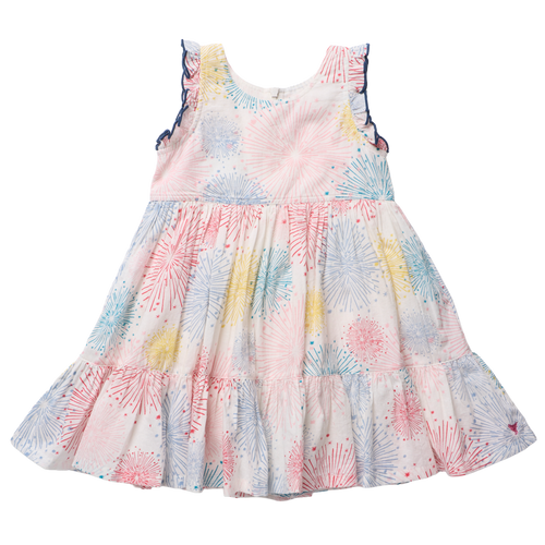 Girls Kelsey Dress - Fireworks