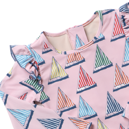 Girls Rachel Suit - Pink Regatta