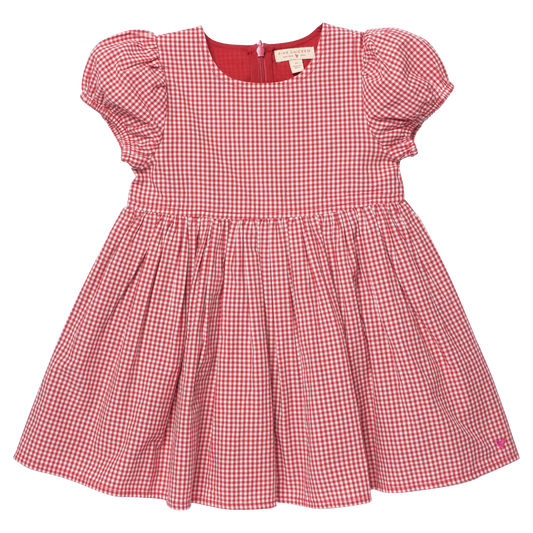 Girls Breyton Dress - Red Gingham