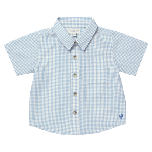 Boys Jack Shirt - Light Blue Gingham
