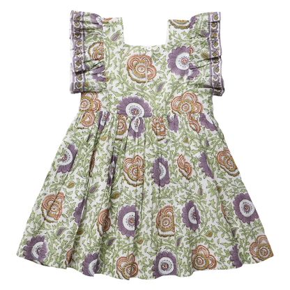 Girls Elsie Dress - Lilac Lisbon Floral