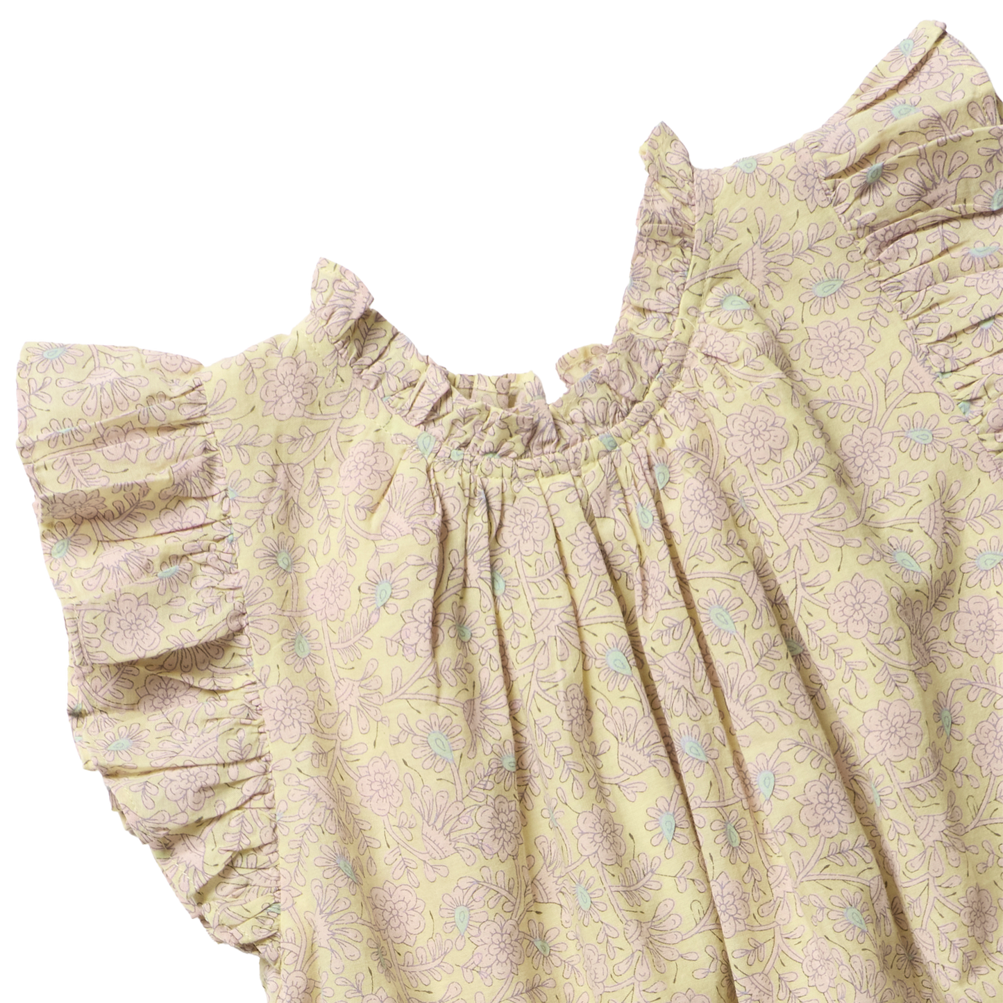 Girls Harper Dress - Citrus Garden Boarder