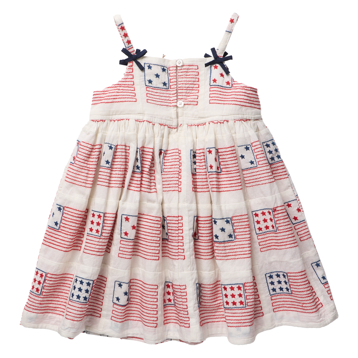 Girls Tia Dress - flag embroidery