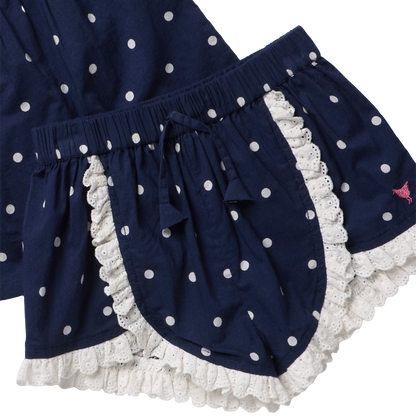 Girls Millie 2-PC Set - Navy Dot